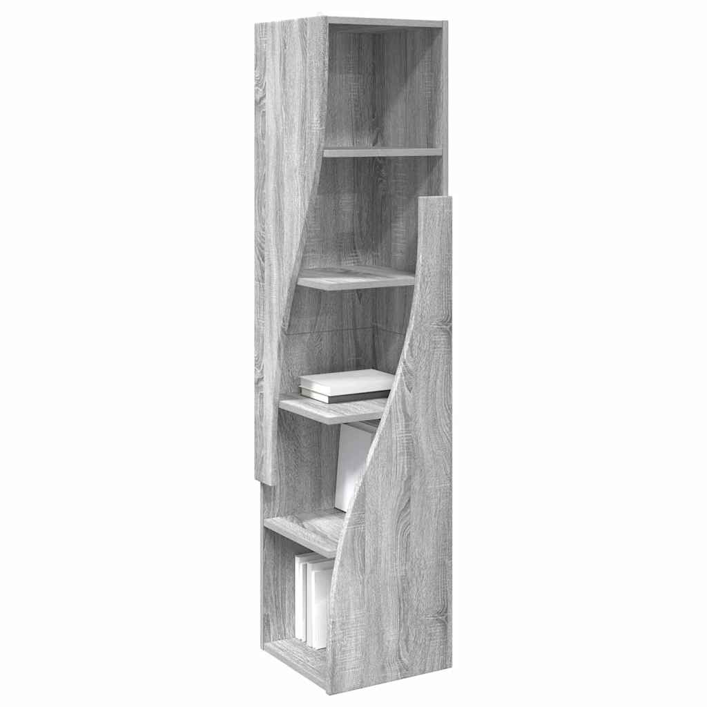 Hoekkast Grijs Sonoma 32x32x140cm Bewerkt hout
