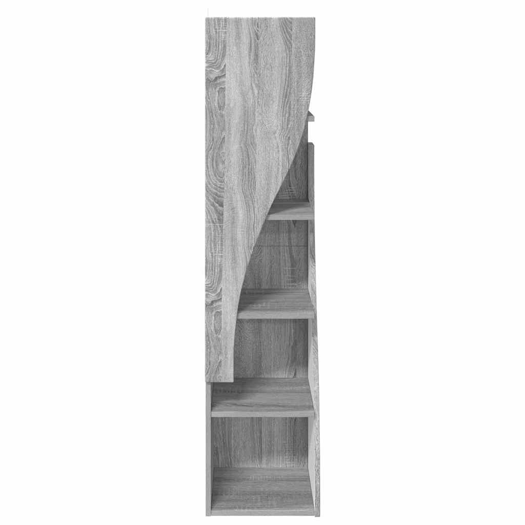 Hoekkast Grijs Sonoma 32x32x140cm Bewerkt hout