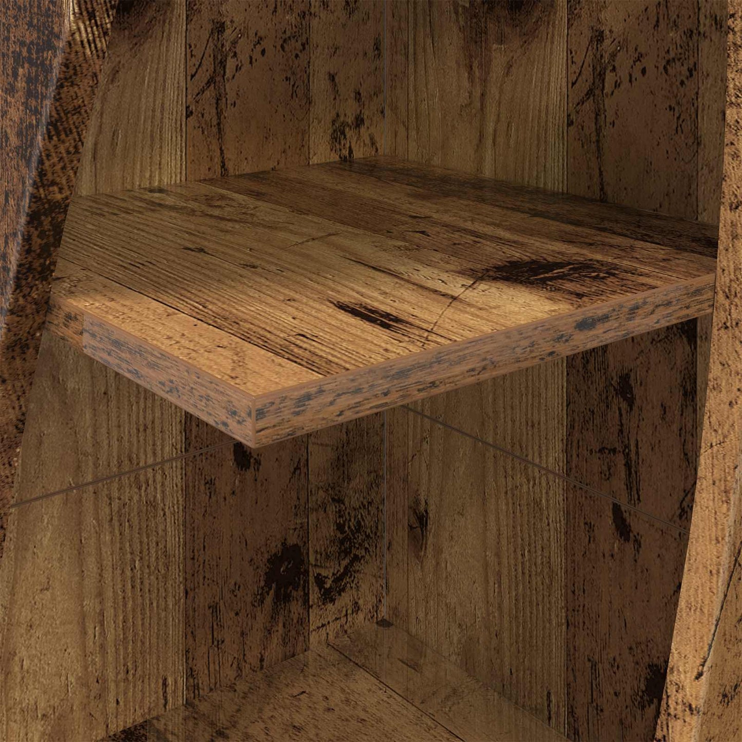 Hoekkast 32x32x140cm Bewerkt hout Oudhout is nu te koop bij PeponiXL, paradijselijk wonen!