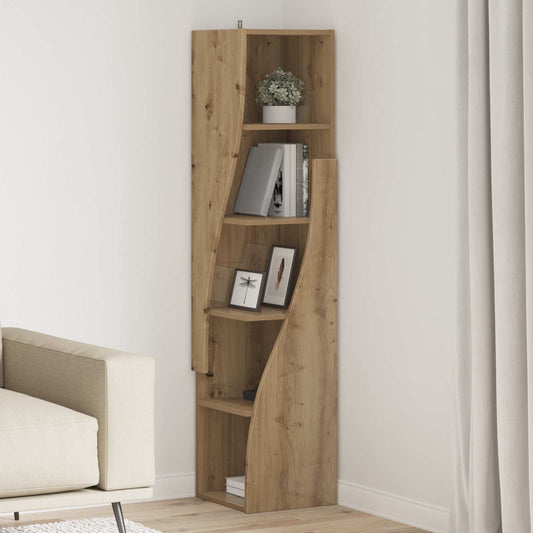 Hoekkast 32x32x140cm Bewerkt hout Artisan Eiken