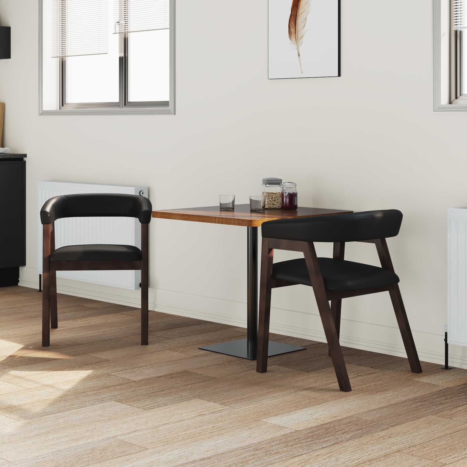 Eettafelstoelen 2 pcs Licht Bruin 54 x 57 x 73 cm is nu te koop bij PeponiXL, paradijselijk wonen!