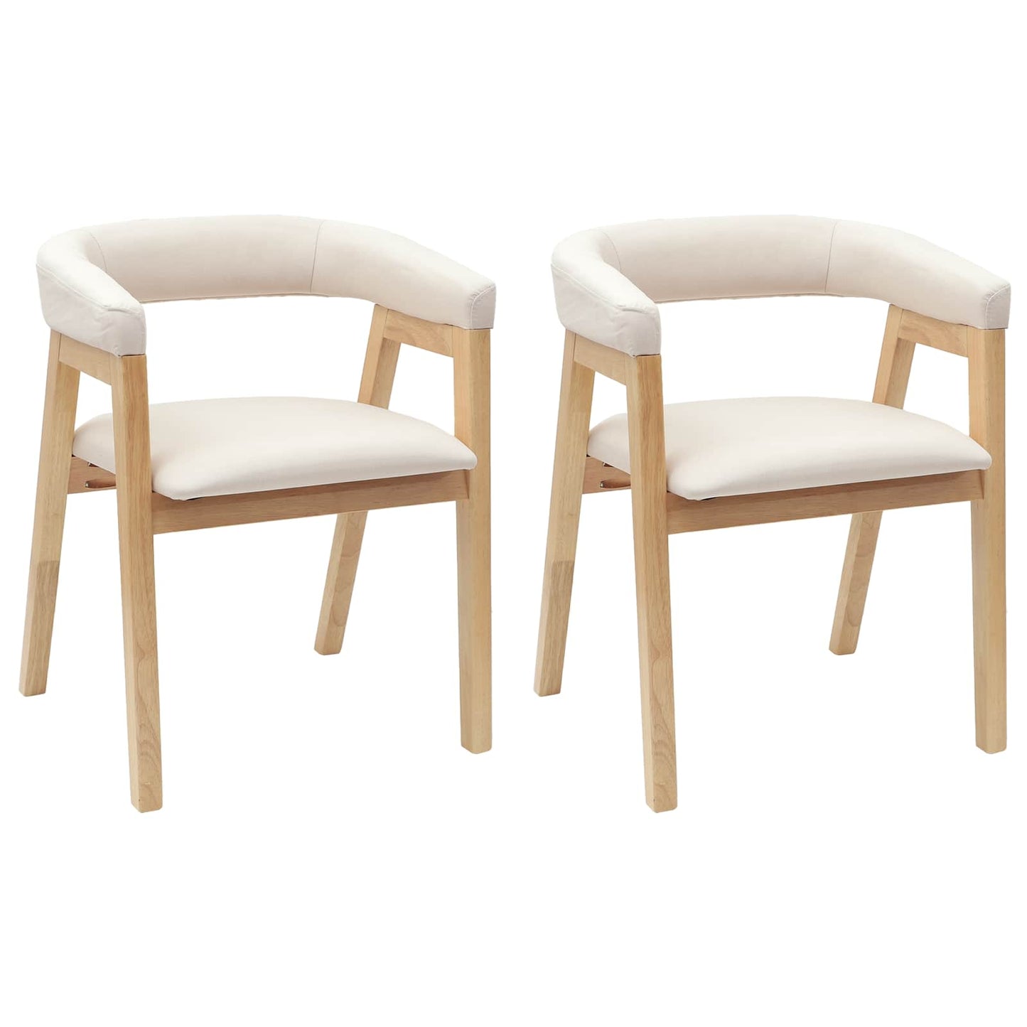 Eettafelstoelen 2 pcs Naturel 54 x 57 x 73 cm is nu te koop bij PeponiXL, paradijselijk wonen!