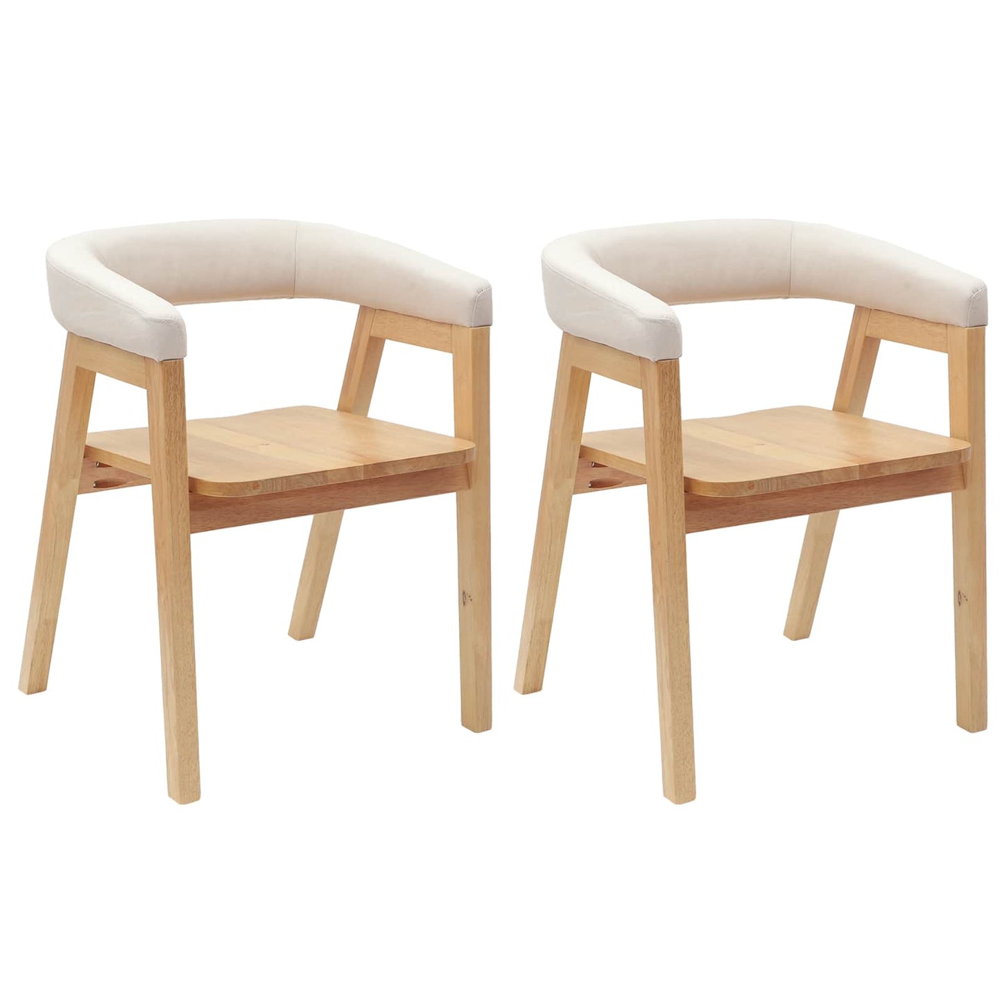 Eettafelstoelen 2 pcs Naturel 54 x 57 x 73 cm is nu te koop bij PeponiXL, paradijselijk wonen!