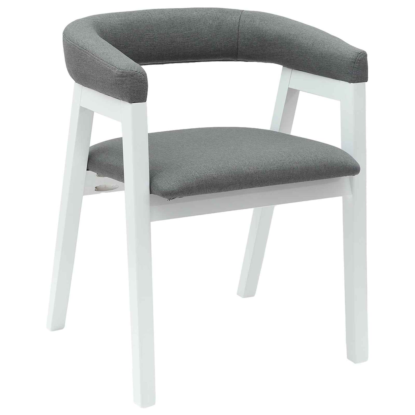 Eettafelstoelen 2 pcs Wit 54 x 57 x 73 cm Massief Rubberhout is nu te koop bij PeponiXL, paradijselijk wonen!