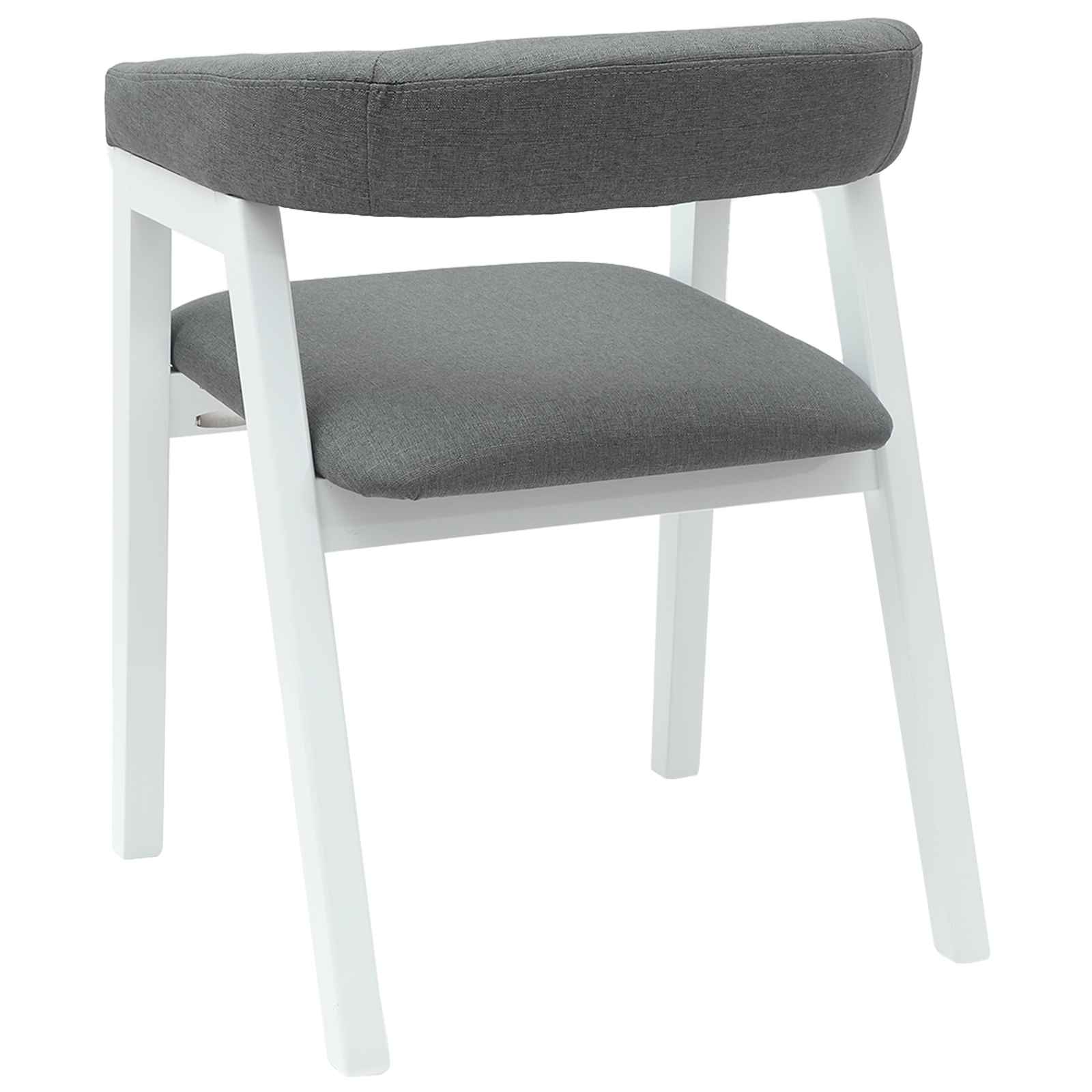 Eettafelstoelen 2 pcs Wit 54 x 57 x 73 cm Massief Rubberhout is nu te koop bij PeponiXL, paradijselijk wonen!
