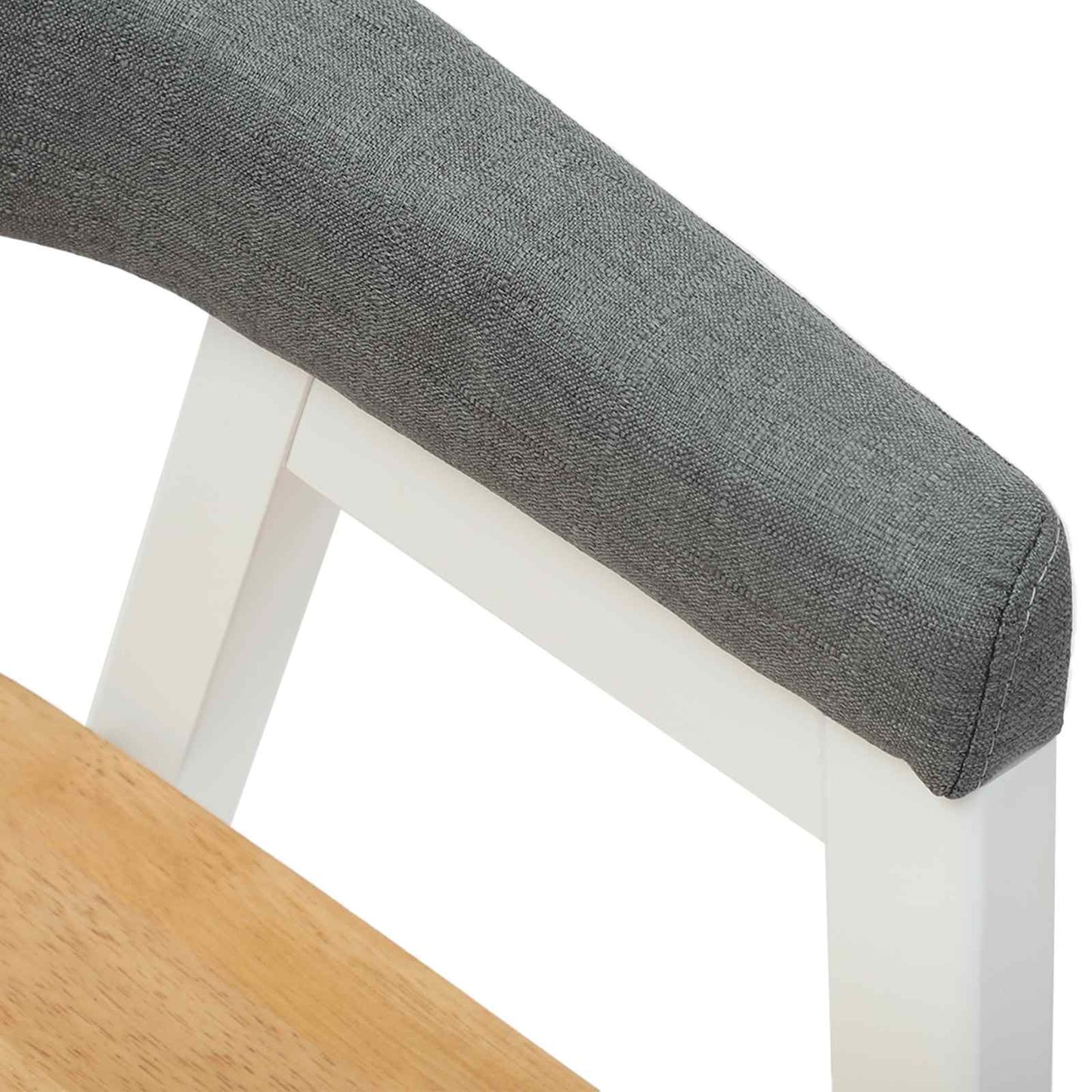 Eettafelstoelen 2 pcs Wit 54 x 57 x 73 cm Massief Rubberhout is nu te koop bij PeponiXL, paradijselijk wonen!