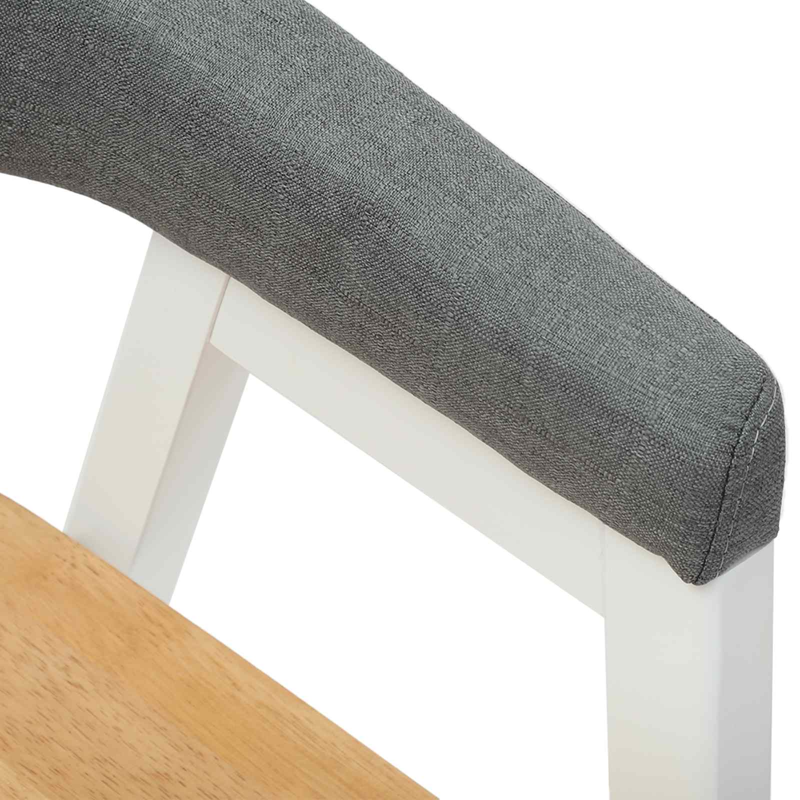 Eettafelstoelen 2 pcs Wit 54 x 57 x 73 cm Massief Rubberhout is nu te koop bij PeponiXL, paradijselijk wonen!