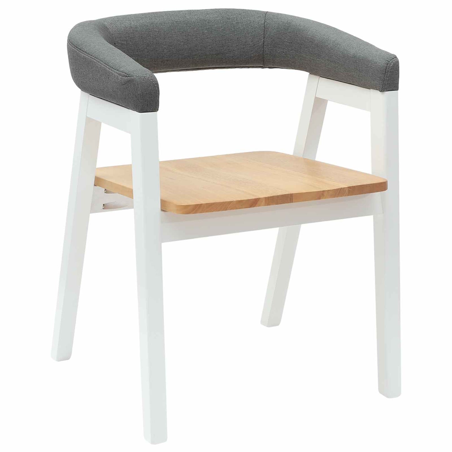 Eettafelstoelen 2 pcs Wit 54 x 57 x 73 cm Massief Rubberhout is nu te koop bij PeponiXL, paradijselijk wonen!