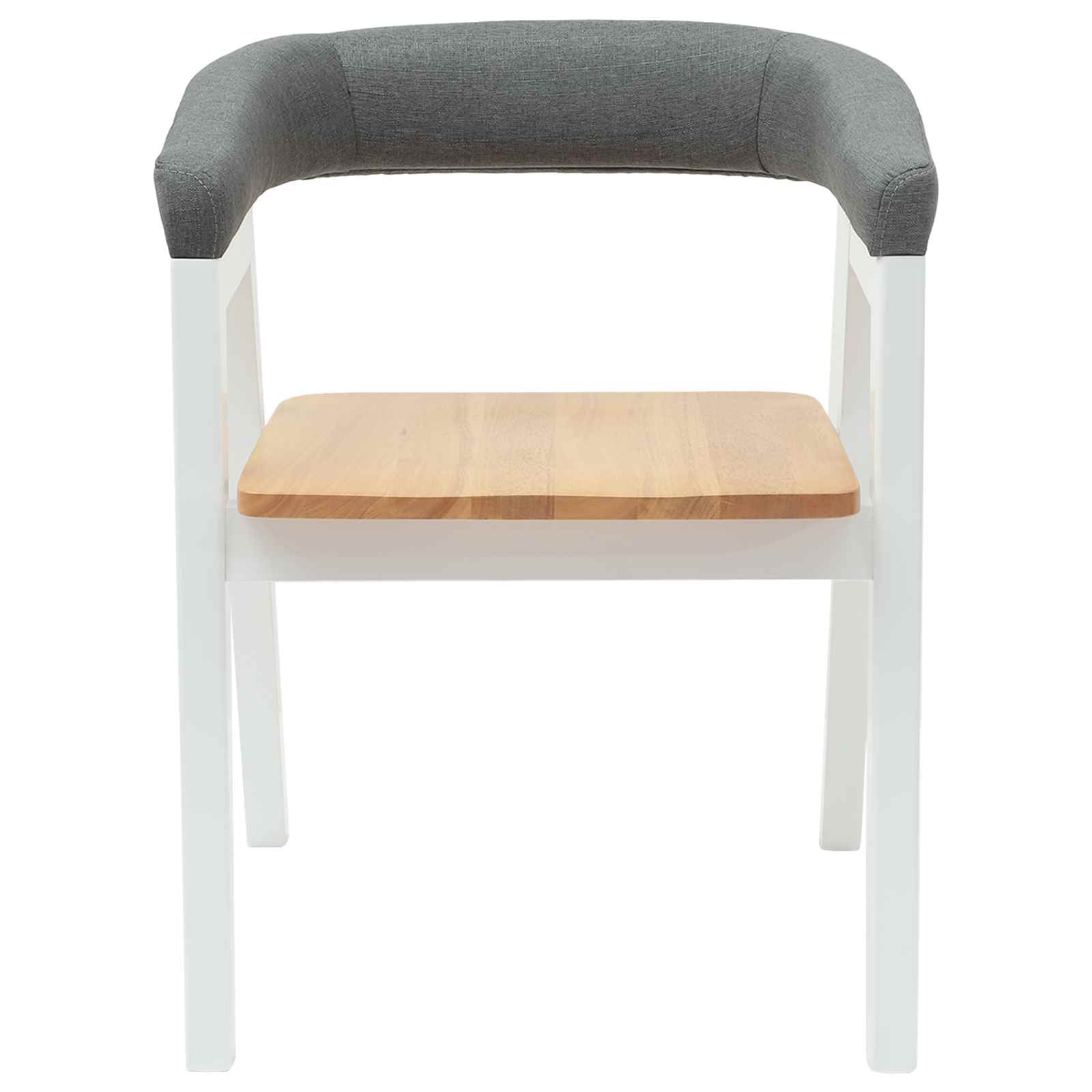 Eettafelstoelen 2 pcs Wit 54 x 57 x 73 cm Massief Rubberhout is nu te koop bij PeponiXL, paradijselijk wonen!