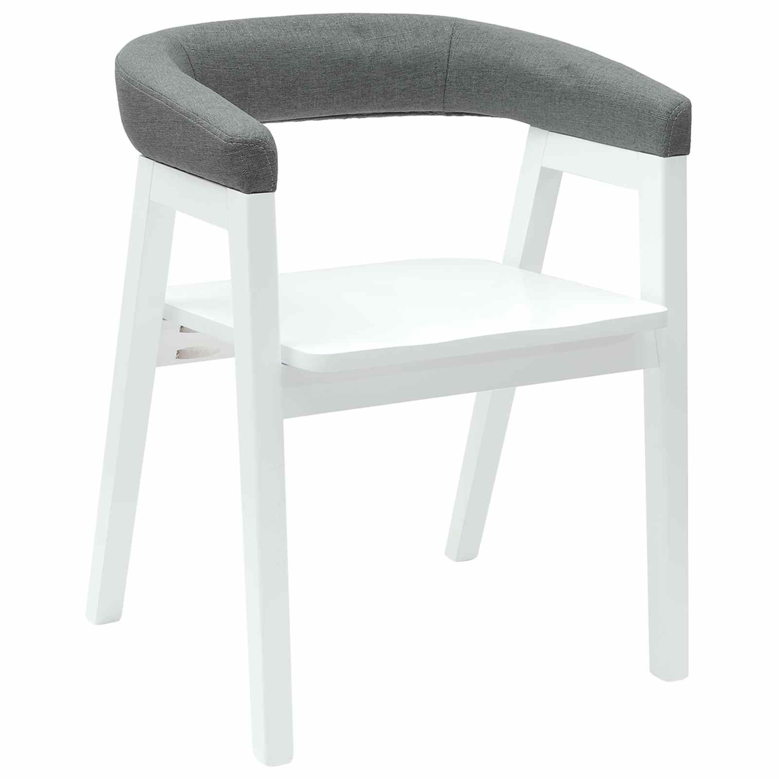 Eettafelstoelen 2 pcs Wit 54 x 57 x 73 cm Massief Rubberhout is nu te koop bij PeponiXL, paradijselijk wonen!