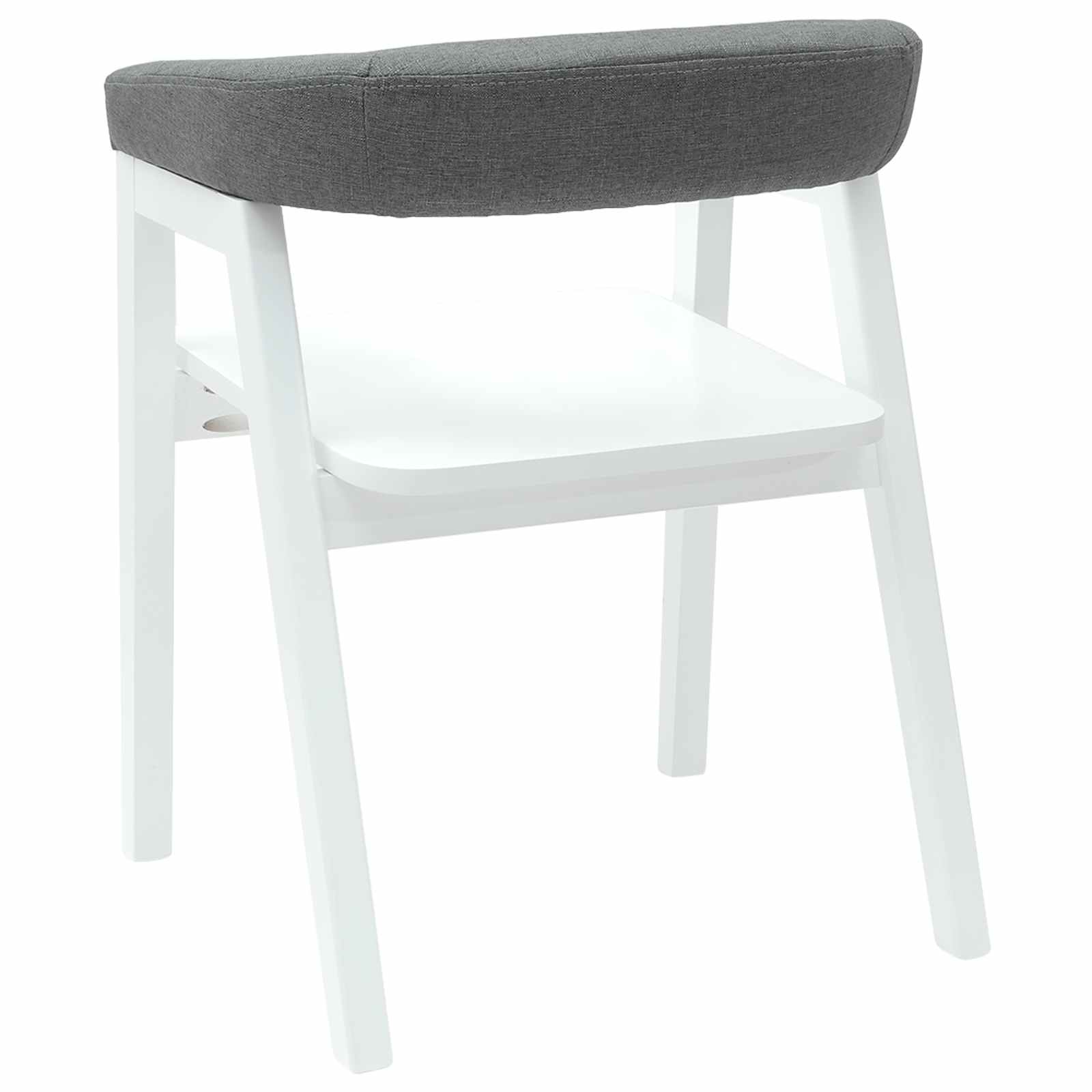 Eettafelstoelen 2 pcs Wit 54 x 57 x 73 cm Massief Rubberhout is nu te koop bij PeponiXL, paradijselijk wonen!