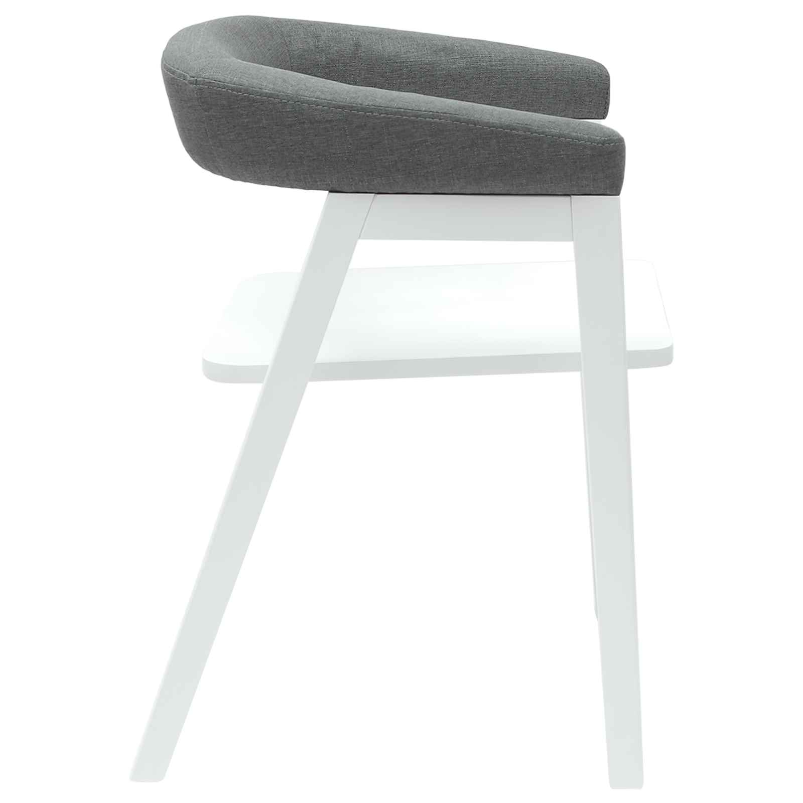 Eettafelstoelen 2 pcs Wit 54 x 57 x 73 cm Massief Rubberhout is nu te koop bij PeponiXL, paradijselijk wonen!
