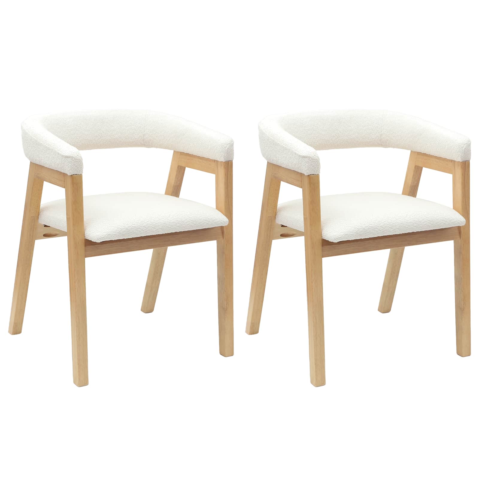 Eettafelstoelen 2 pcs Naturel 54 x 57 x 73 cm is nu te koop bij PeponiXL, paradijselijk wonen!