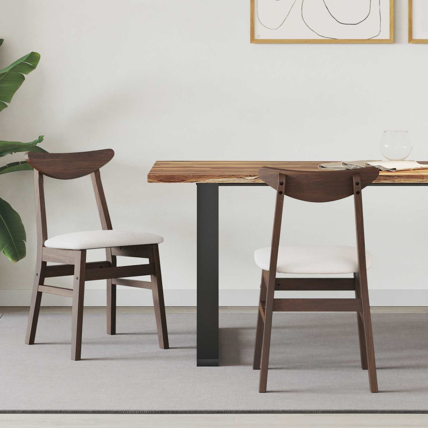 Eettafelstoelen 2 pcs Licht Bruin 42 x 47.5 x 81 cm is nu te koop bij PeponiXL, paradijselijk wonen!