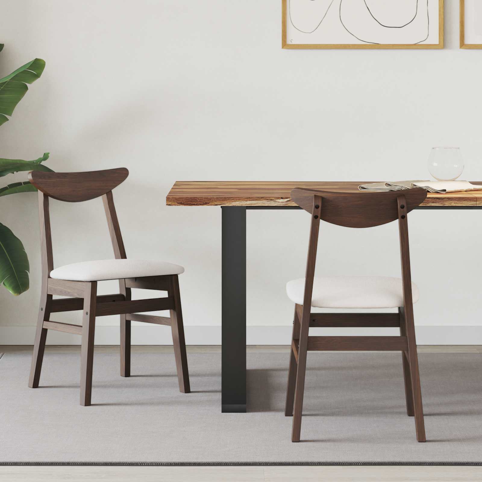 Eettafelstoelen 2 pcs Licht Bruin 42 x 47.5 x 81 cm is nu te koop bij PeponiXL, paradijselijk wonen!