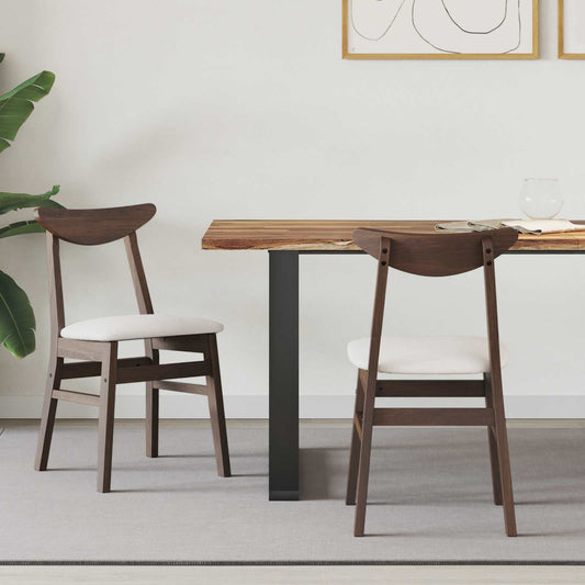 Eettafelstoelen 2 pcs Licht Bruin 42 x 47.5 x 81 cm is nu te koop bij PeponiXL, paradijselijk wonen!