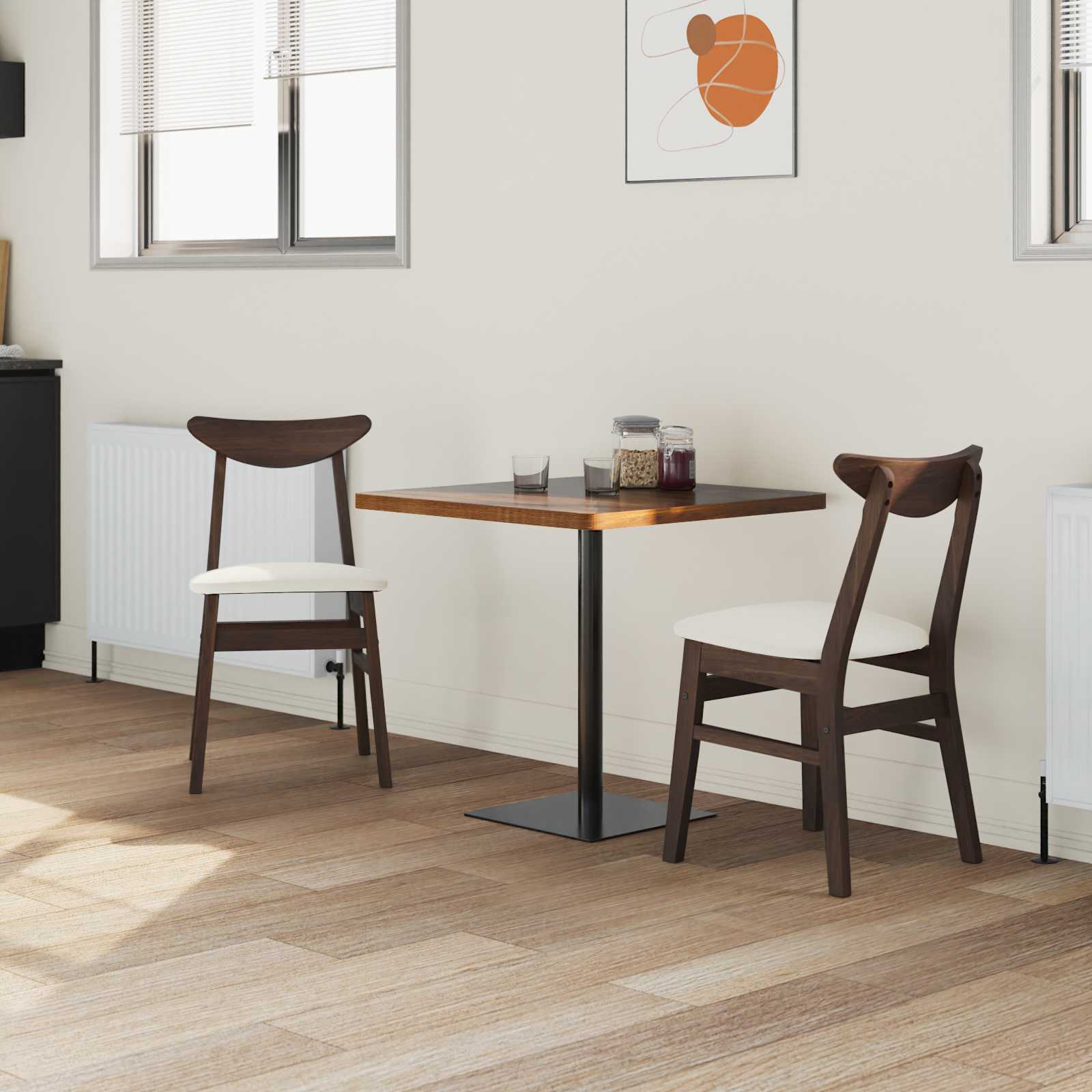 Eettafelstoelen 2 pcs Licht Bruin 42 x 47.5 x 81 cm is nu te koop bij PeponiXL, paradijselijk wonen!