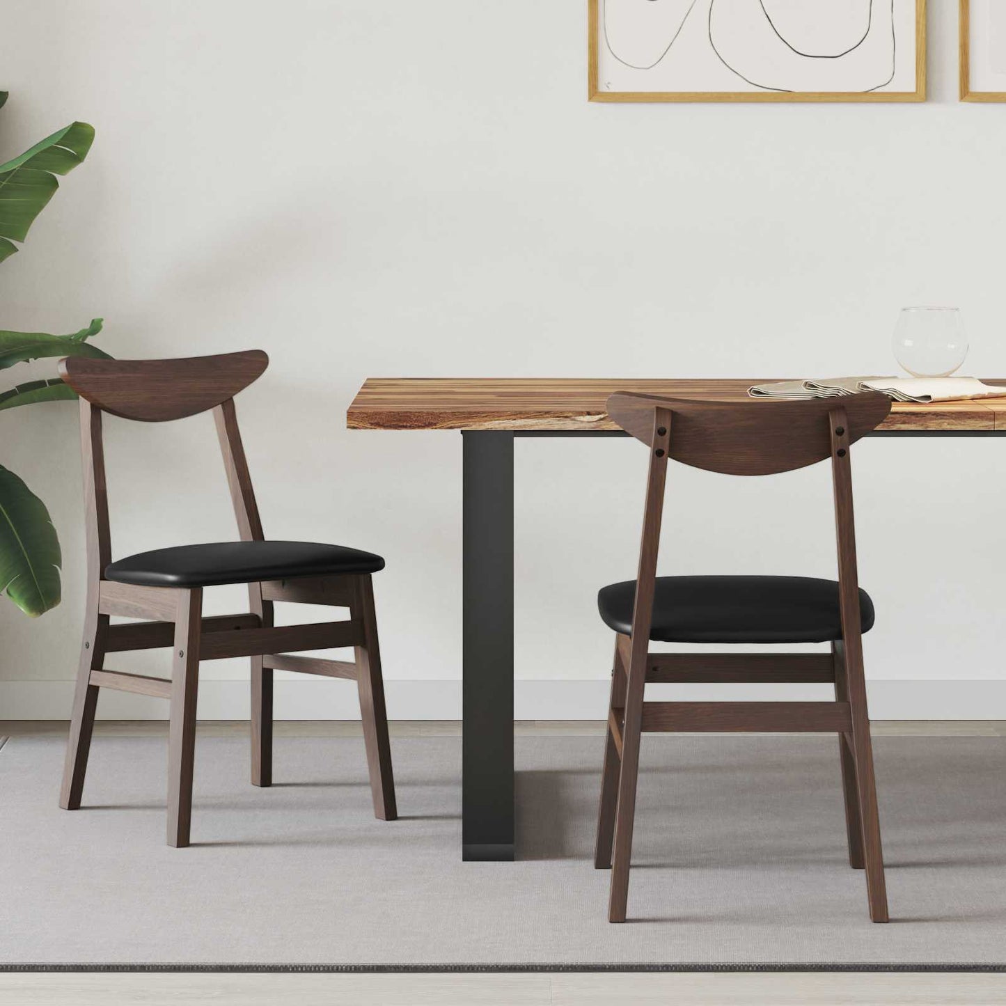 Eettafelstoelen 2 pcs Licht Bruin 42 x 47.5 x 81 cm is nu te koop bij PeponiXL, paradijselijk wonen!