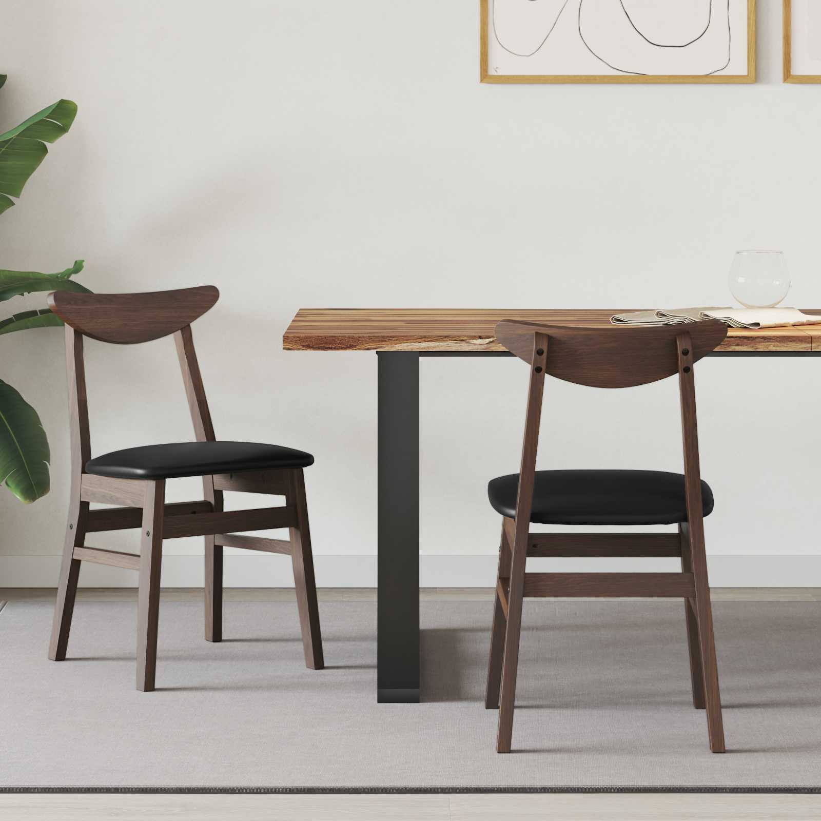 Eettafelstoelen 2 pcs Licht Bruin 42 x 47.5 x 81 cm is nu te koop bij PeponiXL, paradijselijk wonen!