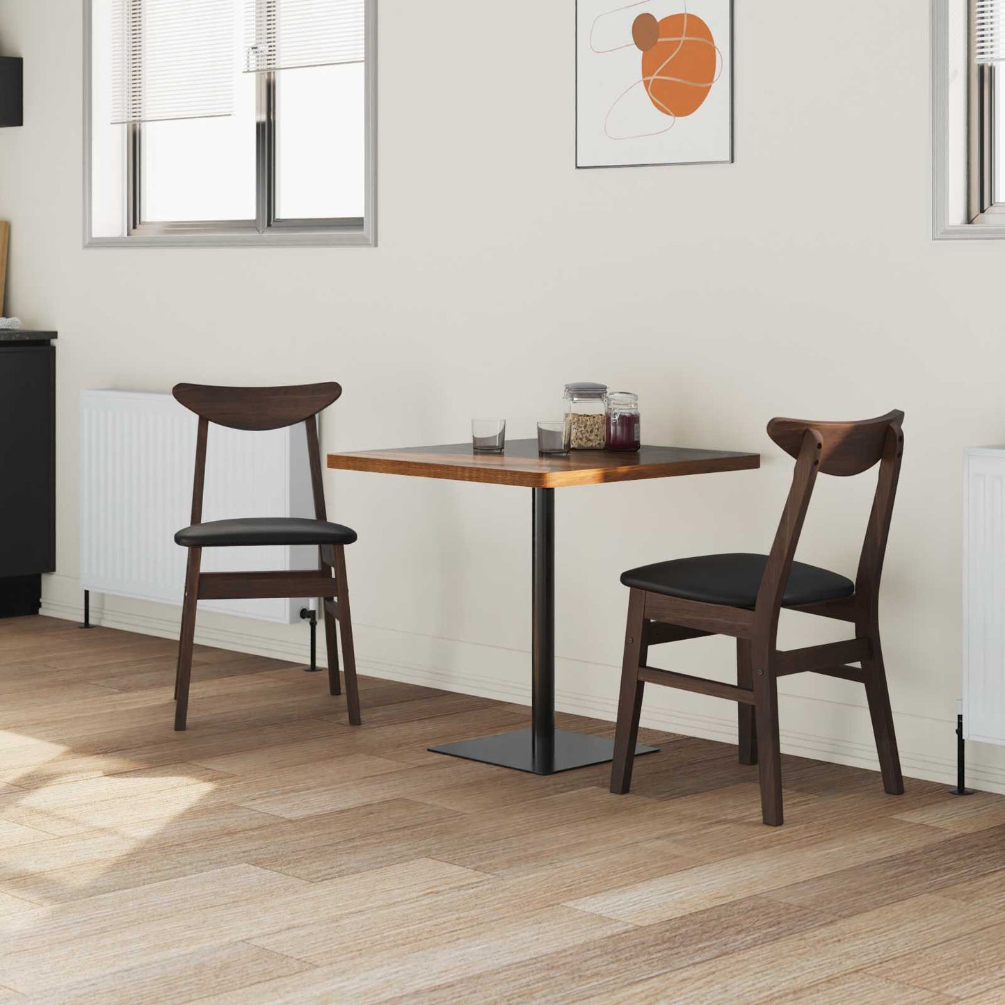 Eettafelstoelen 2 pcs Licht Bruin 42 x 47.5 x 81 cm is nu te koop bij PeponiXL, paradijselijk wonen!