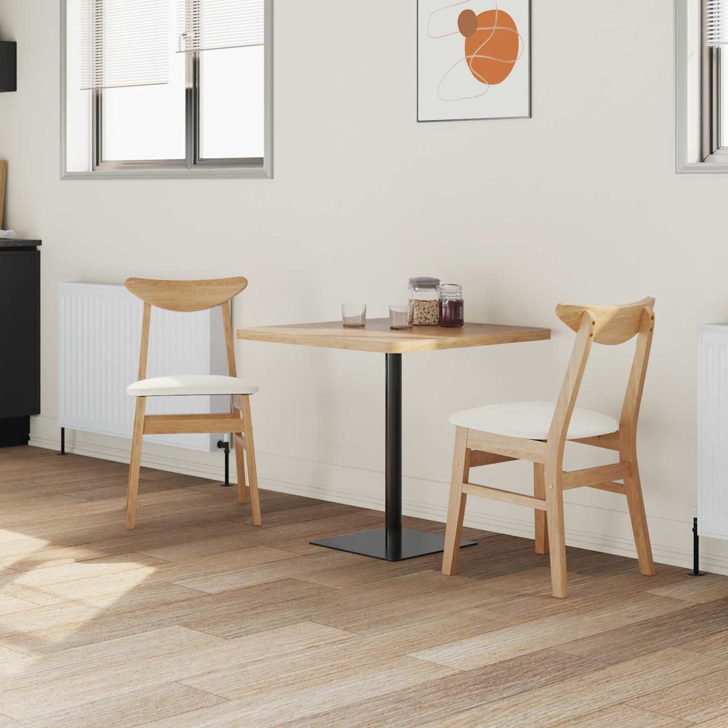 Eettafelstoelen 2 pcs Naturel 42 x 47.5 x 81 cm is nu te koop bij PeponiXL, paradijselijk wonen!