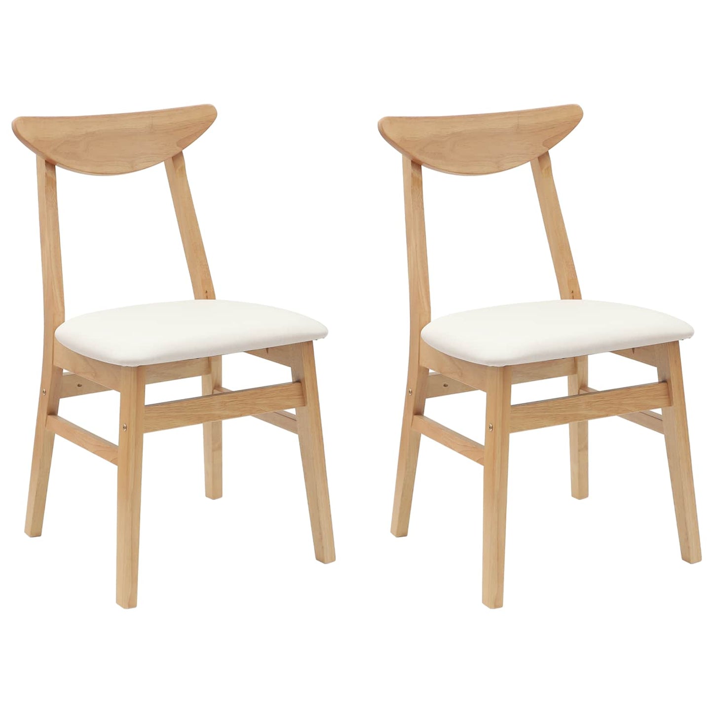 Eettafelstoelen 2 pcs Naturel 42 x 47.5 x 81 cm is nu te koop bij PeponiXL, paradijselijk wonen!