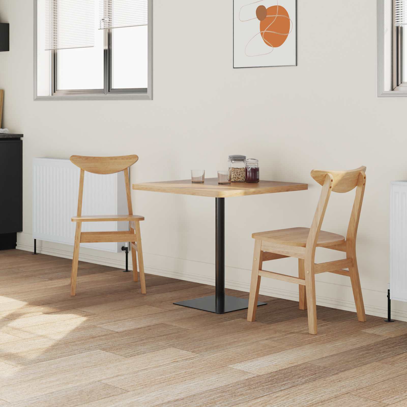 Eettafelstoelen 2 pcs Naturel 42 x 47.5 x 81 cm is nu te koop bij PeponiXL, paradijselijk wonen!