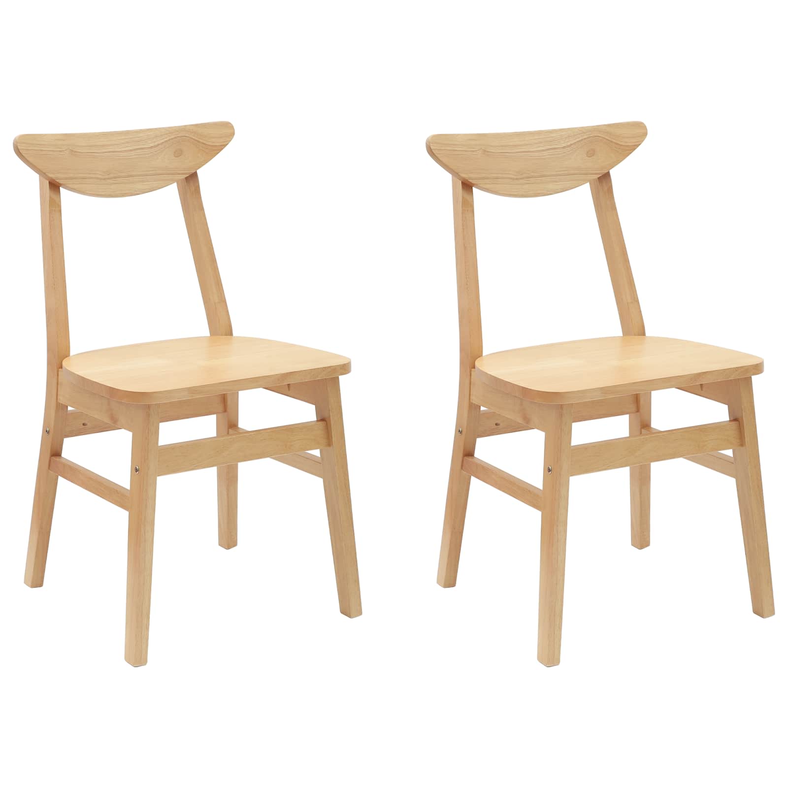 Eettafelstoelen 2 pcs Naturel 42 x 47.5 x 81 cm is nu te koop bij PeponiXL, paradijselijk wonen!