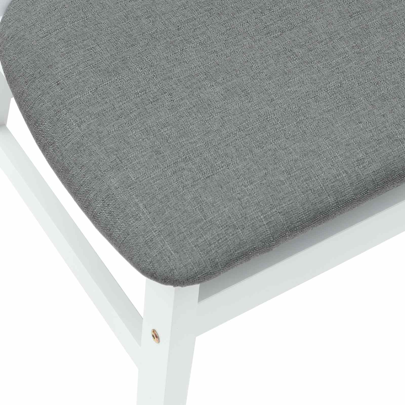 Eettafelstoelen 2 pcs Wit 42 x 47.5 x 81 cm Massief Rubberhout is nu te koop bij PeponiXL, paradijselijk wonen!