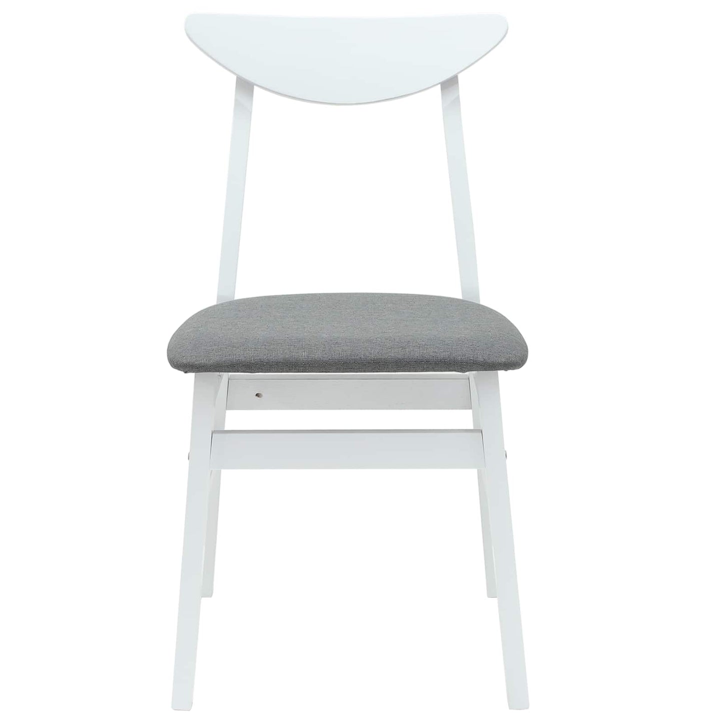 Eettafelstoelen 2 pcs Wit 42 x 47.5 x 81 cm Massief Rubberhout is nu te koop bij PeponiXL, paradijselijk wonen!