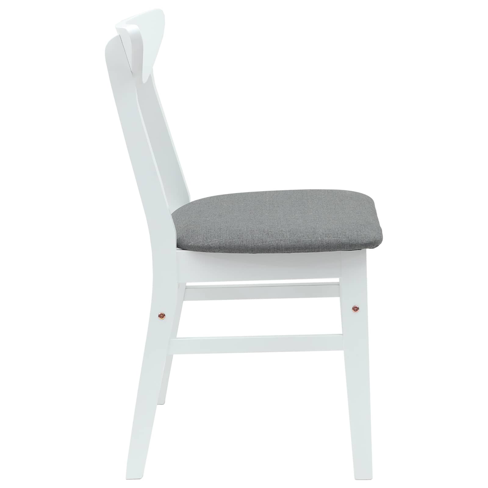 Eettafelstoelen 2 pcs Wit 42 x 47.5 x 81 cm Massief Rubberhout is nu te koop bij PeponiXL, paradijselijk wonen!