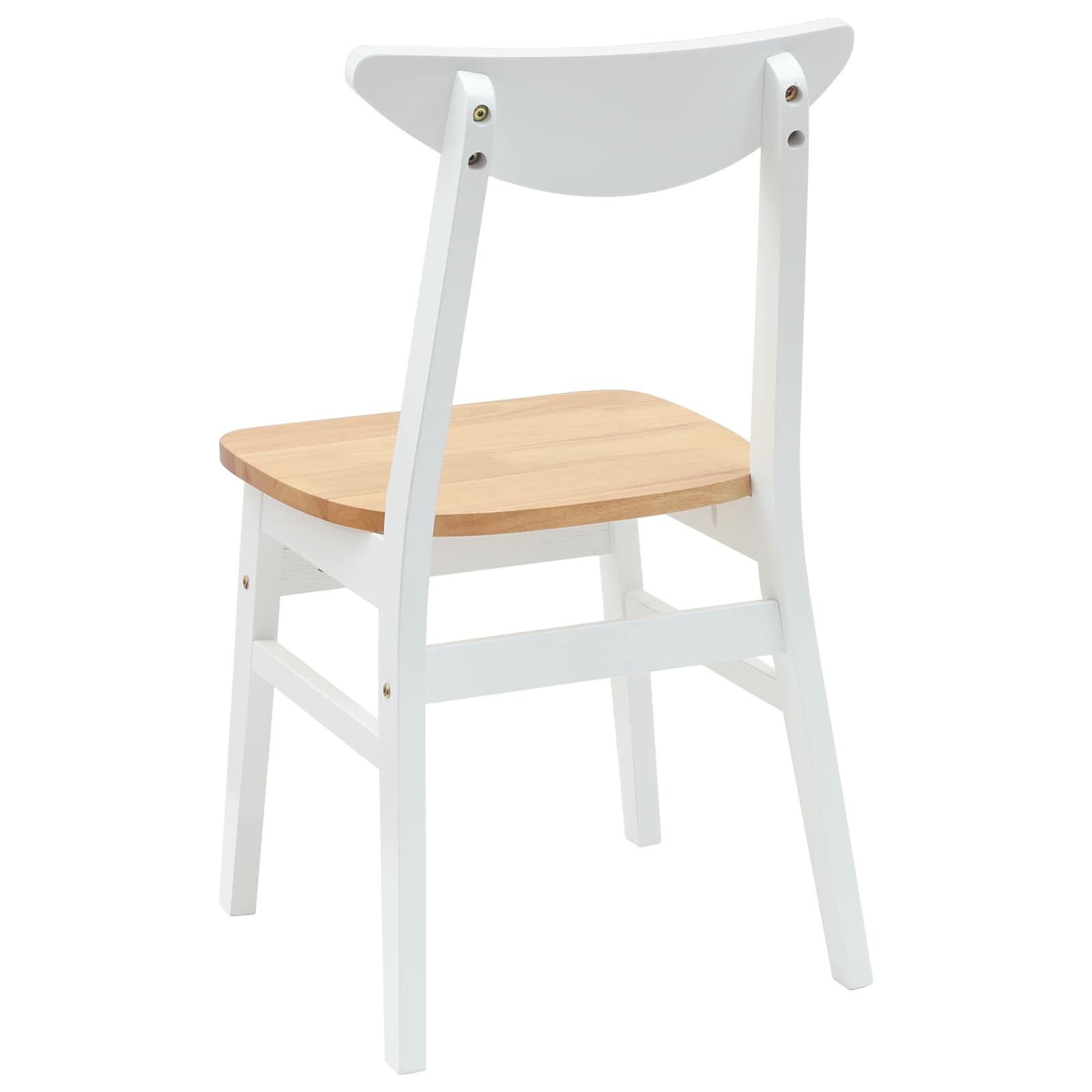 Eettafelstoelen 2 pcs Wit 42 x 47.5 x 81 cm Massief Rubberhout is nu te koop bij PeponiXL, paradijselijk wonen!