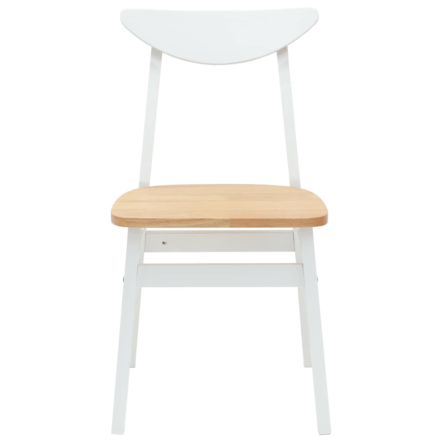 Eettafelstoelen 2 pcs Wit 42 x 47.5 x 81 cm Massief Rubberhout is nu te koop bij PeponiXL, paradijselijk wonen!