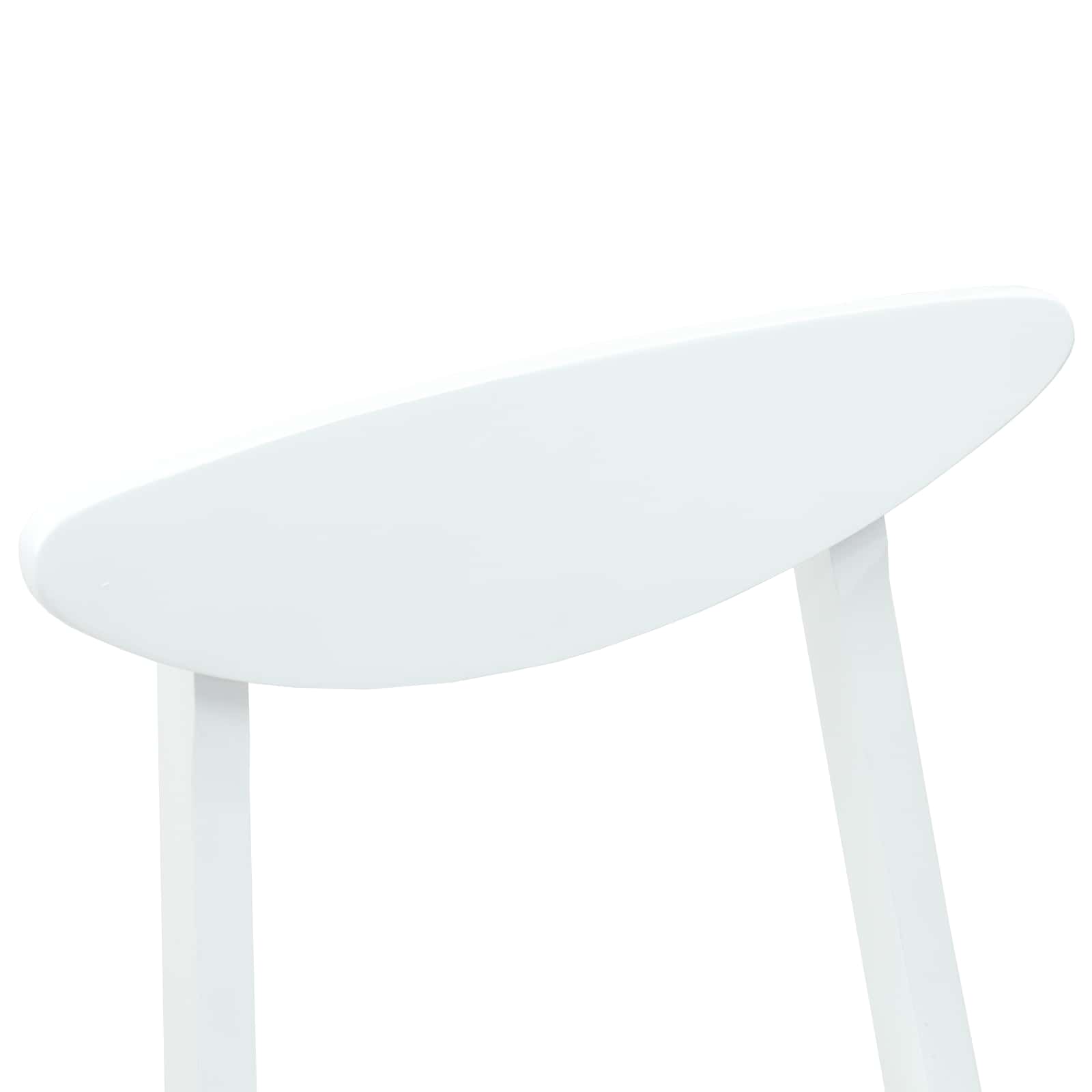 Eettafelstoelen 2 pcs Wit 42 x 47.5 x 81 cm Massief Rubberhout is nu te koop bij PeponiXL, paradijselijk wonen!