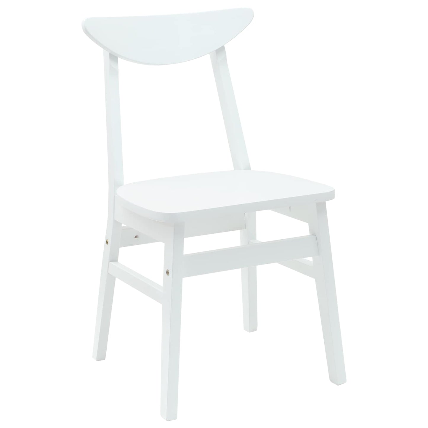 Eettafelstoelen 2 pcs Wit 42 x 47.5 x 81 cm Massief Rubberhout is nu te koop bij PeponiXL, paradijselijk wonen!