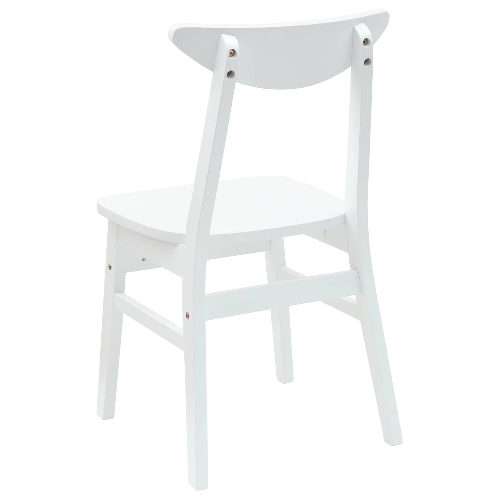 Eettafelstoelen 2 pcs Wit 42 x 47.5 x 81 cm Massief Rubberhout is nu te koop bij PeponiXL, paradijselijk wonen!