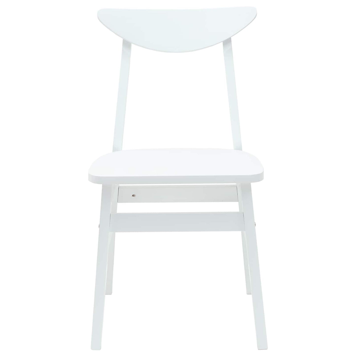 Eettafelstoelen 2 pcs Wit 42 x 47.5 x 81 cm Massief Rubberhout is nu te koop bij PeponiXL, paradijselijk wonen!