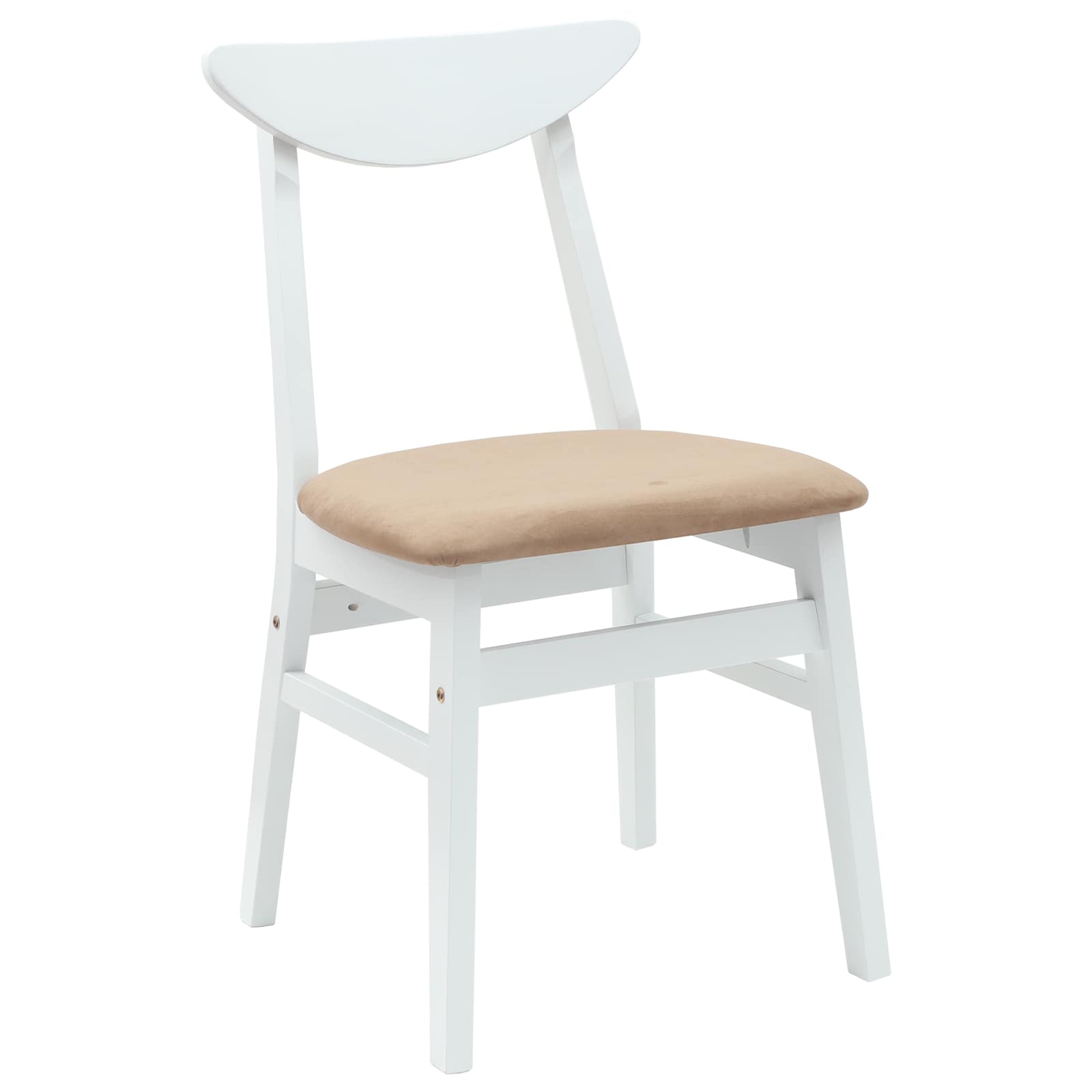Eettafelstoelen 2 pcs Wit 42 x 47.5 x 81 cm Massief Rubberhout is nu te koop bij PeponiXL, paradijselijk wonen!