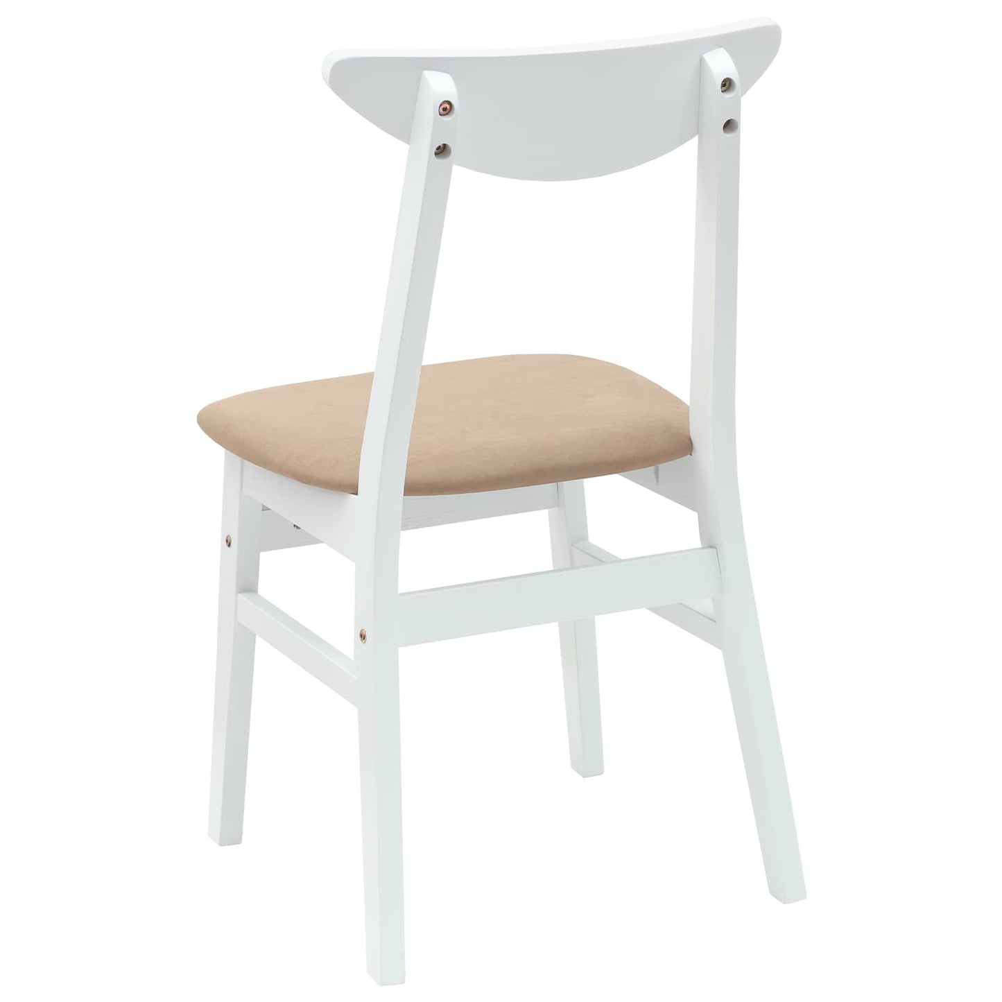Eettafelstoelen 2 pcs Wit 42 x 47.5 x 81 cm Massief Rubberhout is nu te koop bij PeponiXL, paradijselijk wonen!