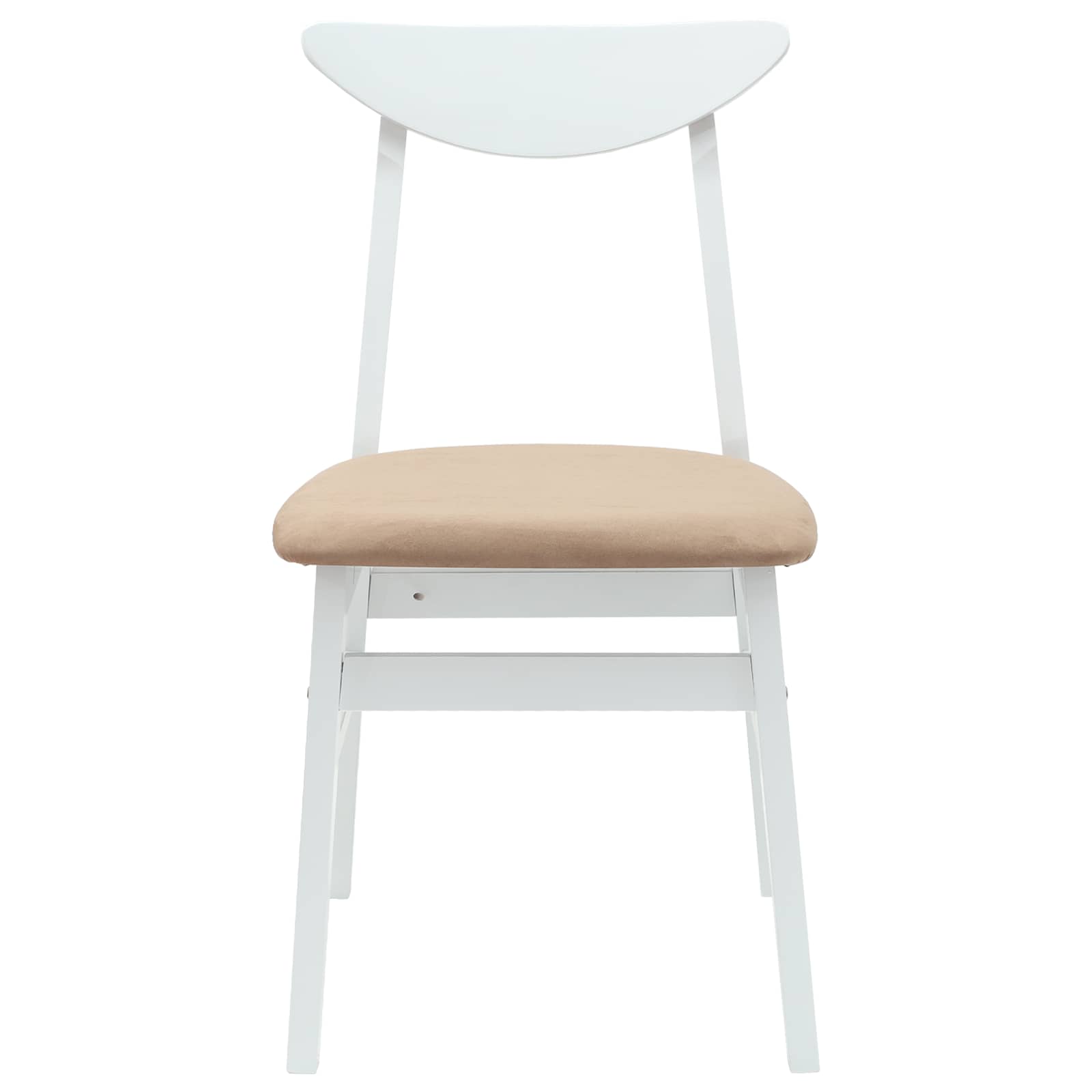 Eettafelstoelen 2 pcs Wit 42 x 47.5 x 81 cm Massief Rubberhout is nu te koop bij PeponiXL, paradijselijk wonen!