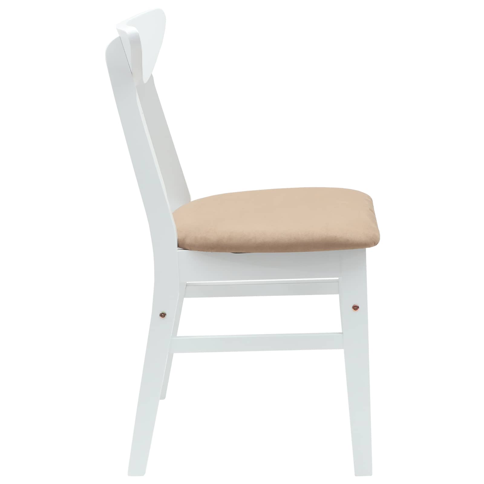 Eettafelstoelen 2 pcs Wit 42 x 47.5 x 81 cm Massief Rubberhout is nu te koop bij PeponiXL, paradijselijk wonen!