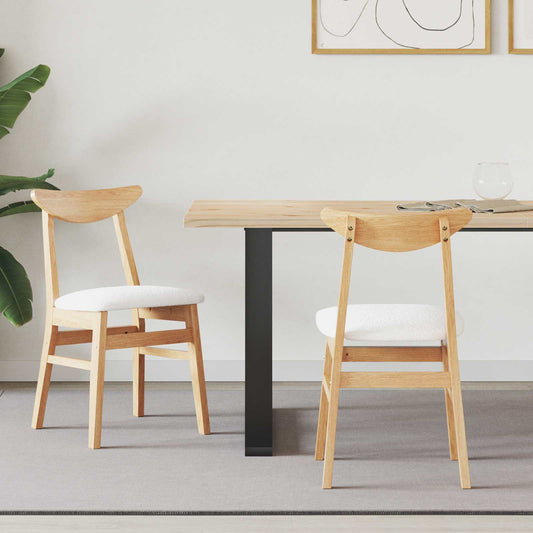 Eettafelstoelen 2 pcs Naturel 42 x 47.5 x 81 cm is nu te koop bij PeponiXL, paradijselijk wonen!