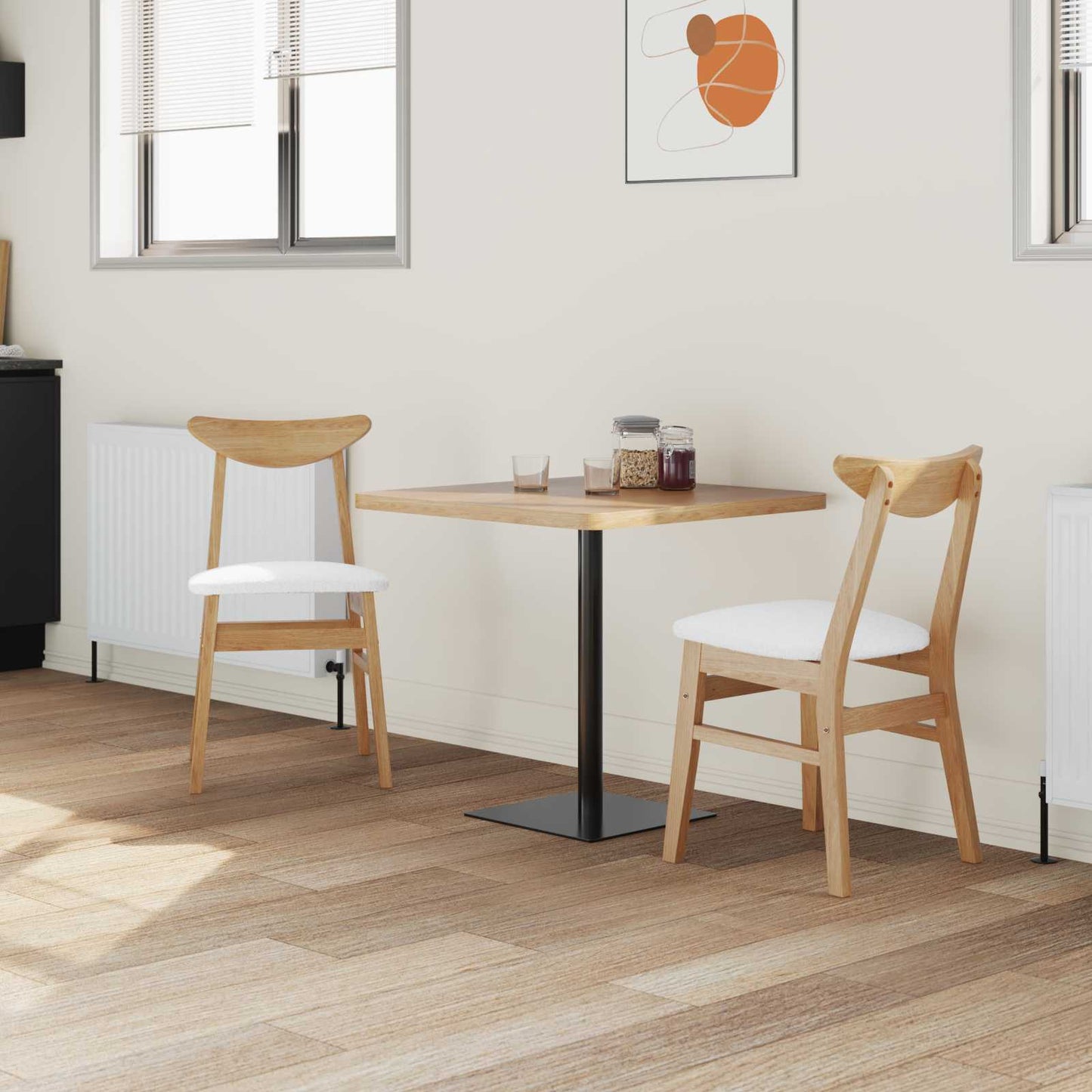Eettafelstoelen 2 pcs Naturel 42 x 47.5 x 81 cm is nu te koop bij PeponiXL, paradijselijk wonen!
