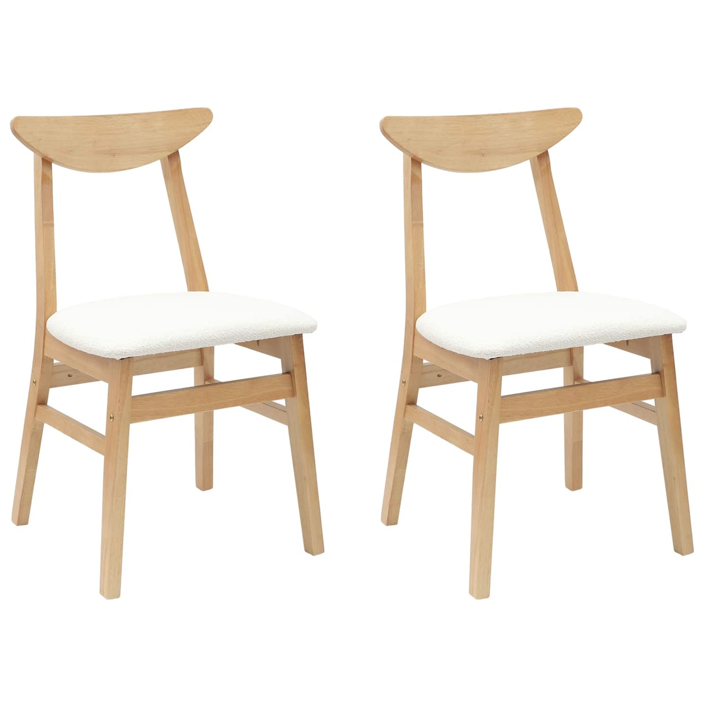 Eettafelstoelen 2 pcs Naturel 42 x 47.5 x 81 cm is nu te koop bij PeponiXL, paradijselijk wonen!