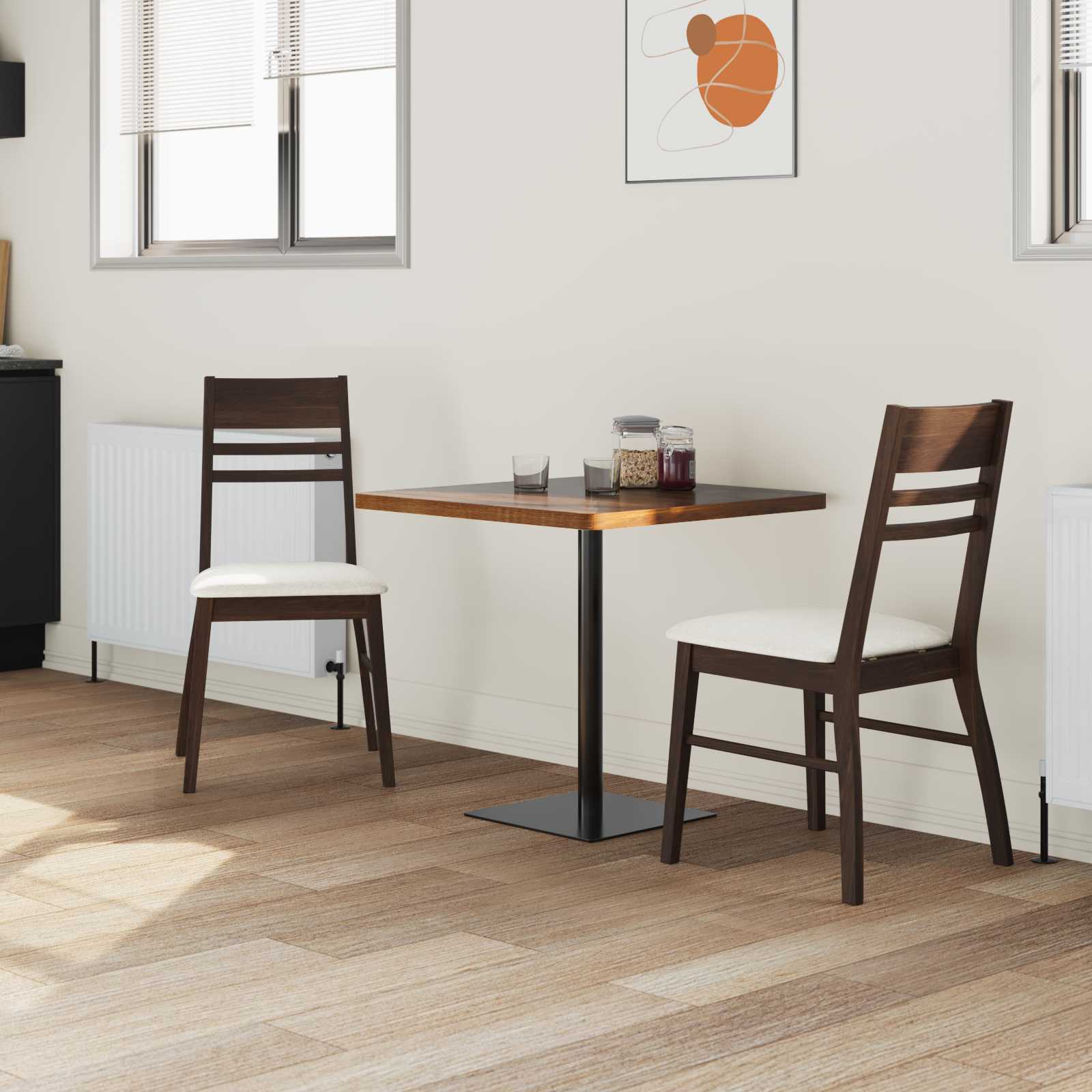 Eettafelstoelen 2 pcs Licht Bruin 43 x 54 x 89 cm is nu te koop bij PeponiXL, paradijselijk wonen!