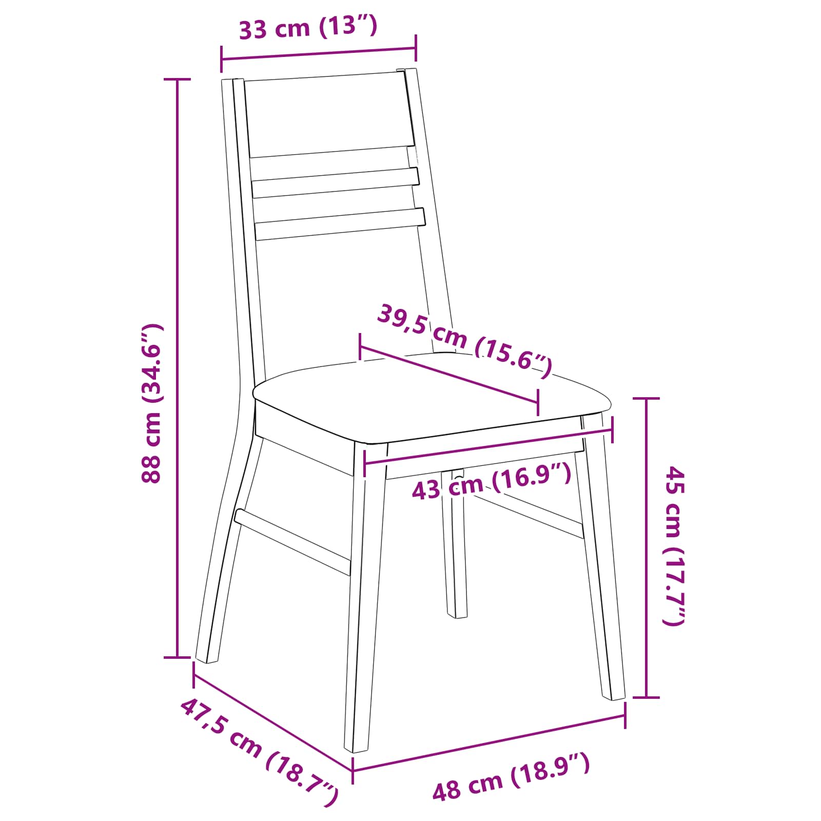 Eettafelstoelen 2 pcs Licht Bruin 43 x 54 x 89 cm is nu te koop bij PeponiXL, paradijselijk wonen!