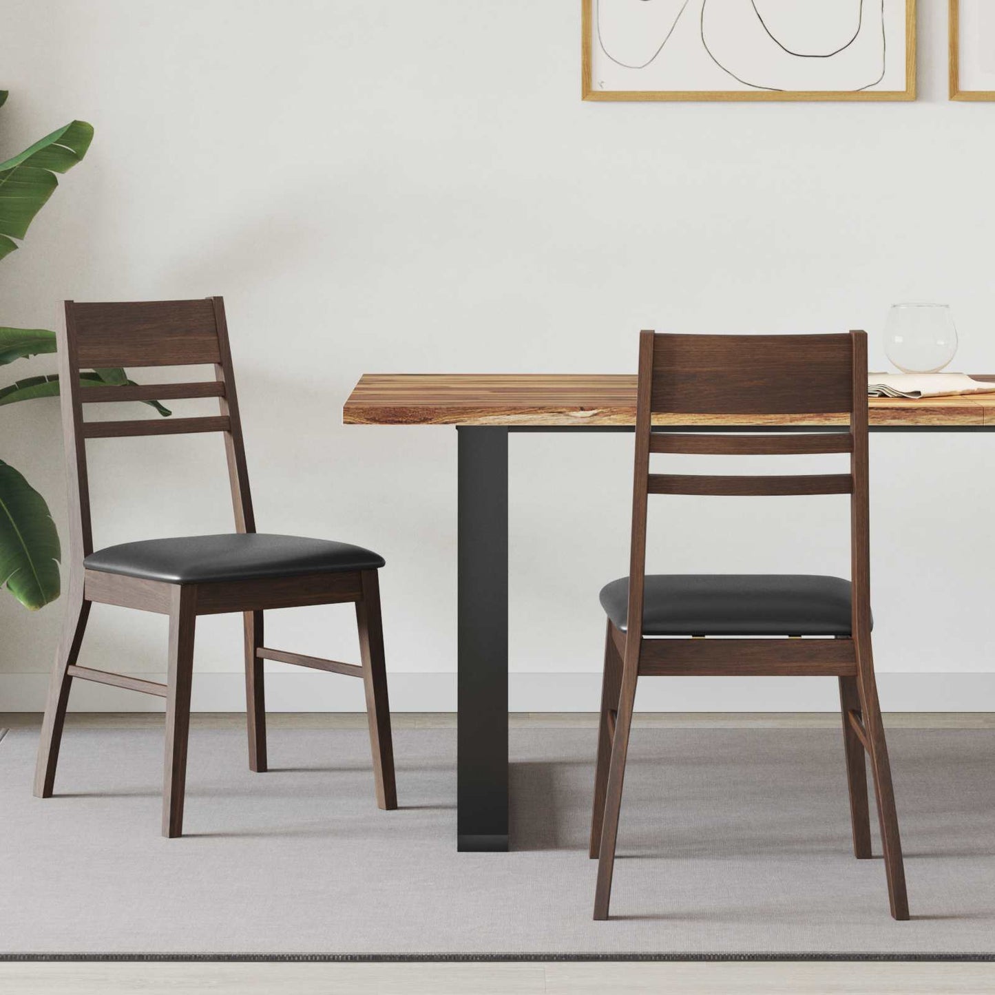 Eettafelstoelen 2 pcs Licht Bruin 43 x 54 x 89 cm is nu te koop bij PeponiXL, paradijselijk wonen!