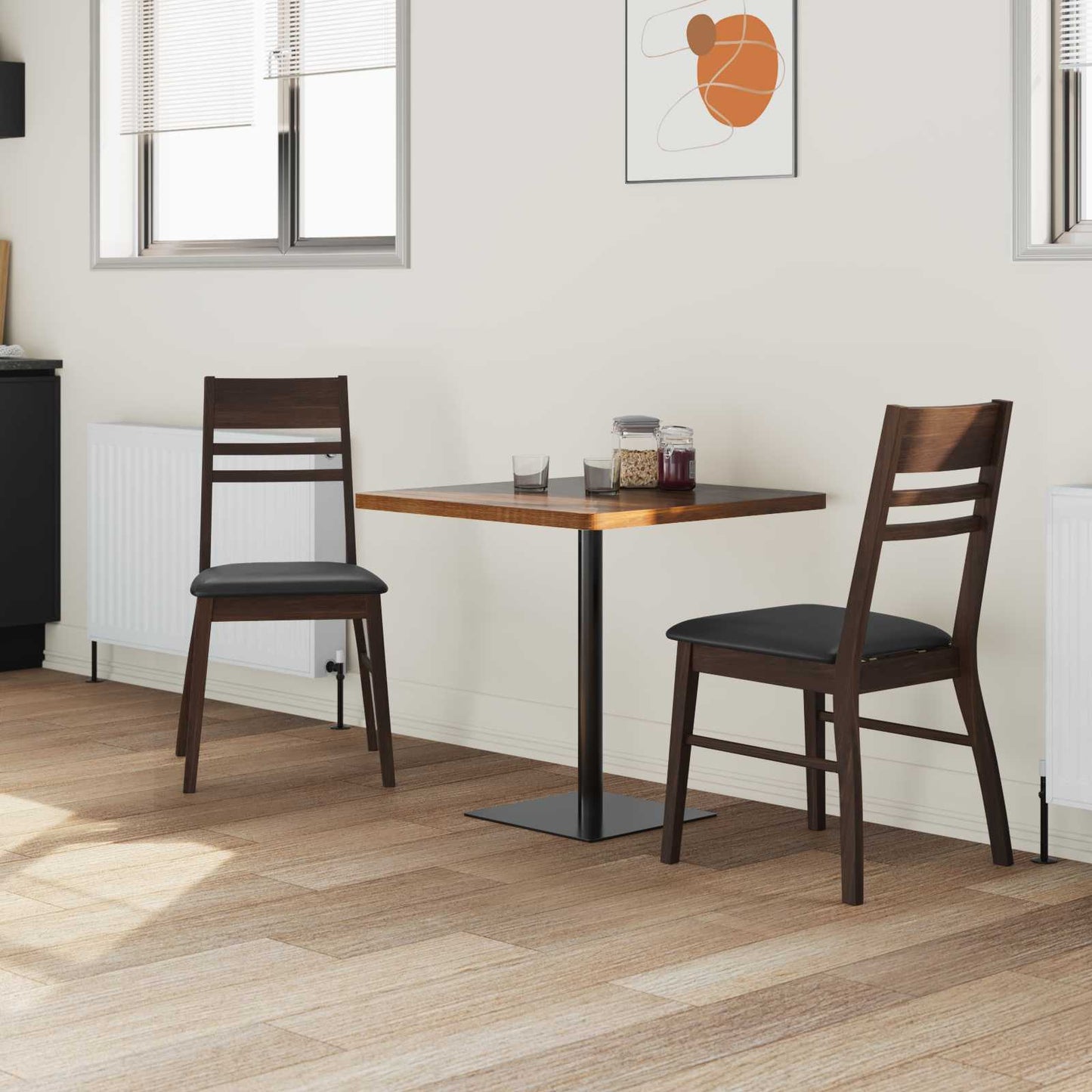 Eettafelstoelen 2 pcs Licht Bruin 43 x 54 x 89 cm is nu te koop bij PeponiXL, paradijselijk wonen!