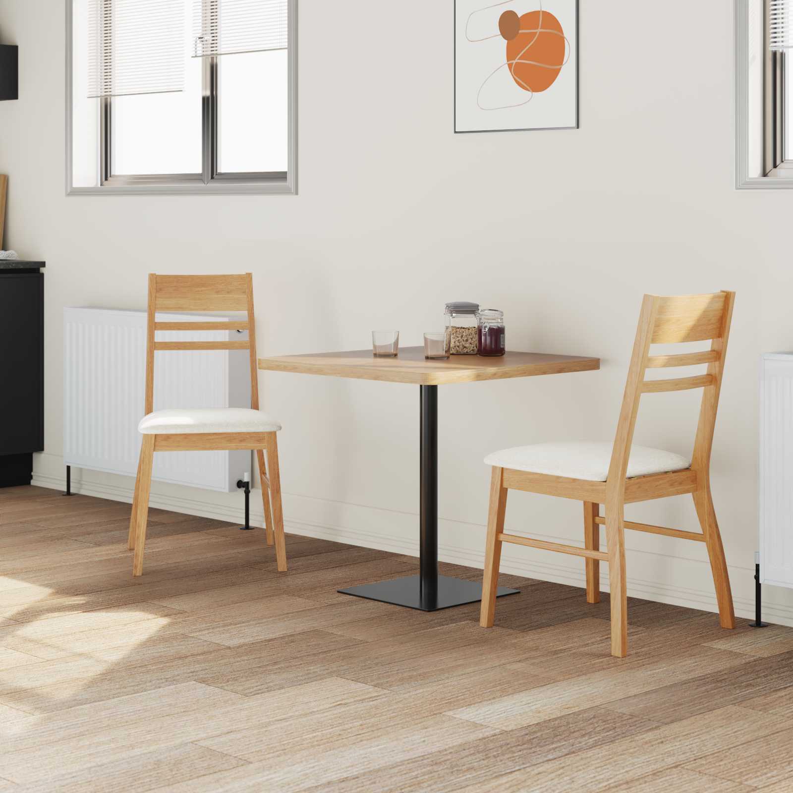 Eettafelstoelen 2 pcs Naturel 43 x 54 x 89 cm is nu te koop bij PeponiXL, paradijselijk wonen!