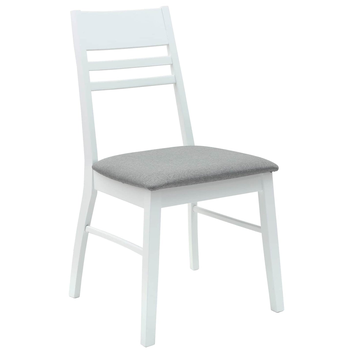Eettafelstoelen 2 pcs Wit 43 x 54 x 89 cm Massief Rubberhout is nu te koop bij PeponiXL, paradijselijk wonen!